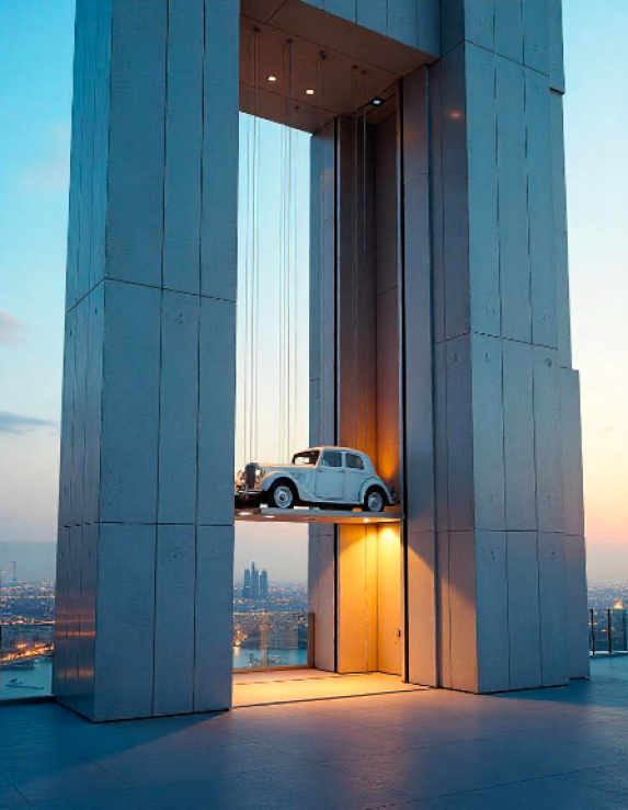 What If the Burj Khalifa Had a Car Elevator to the Top?