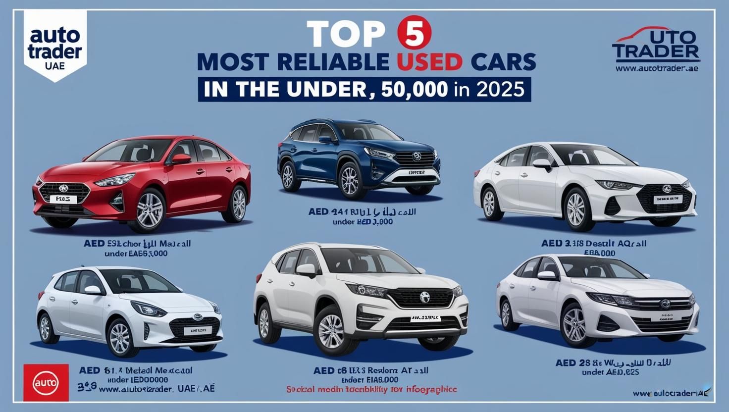 Top 5 Most Reliable Used Cars Under AED 50,000 in Dubai 2025