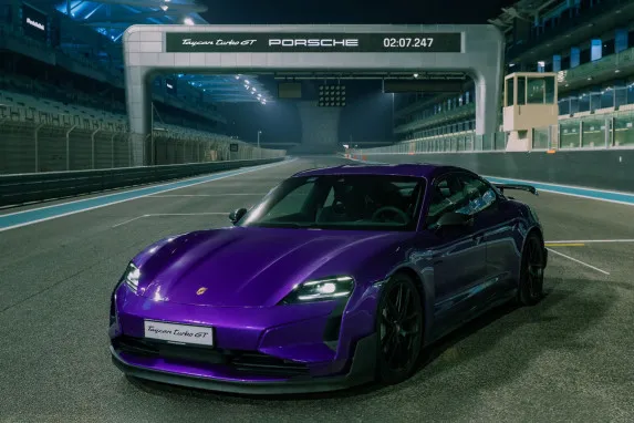 Porsche Taycan Turbo GT Sets EV Lap Record at Yas Marina