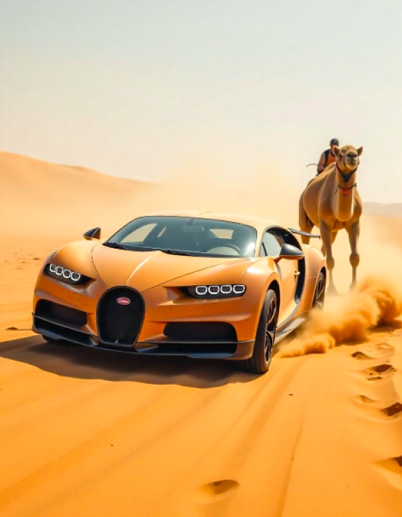 Hypercars vs. Camels: The Ultimate Desert Drag Race 