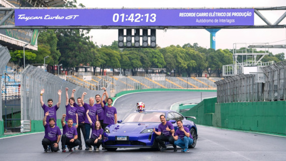 Porsche Taycan Sets New Electric Car Lap Record at Interlagos