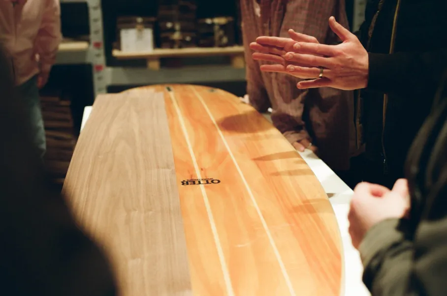 Bentley Unveils Bespoke Koa Surfboard with Marnie Rays & Otter Surfboards