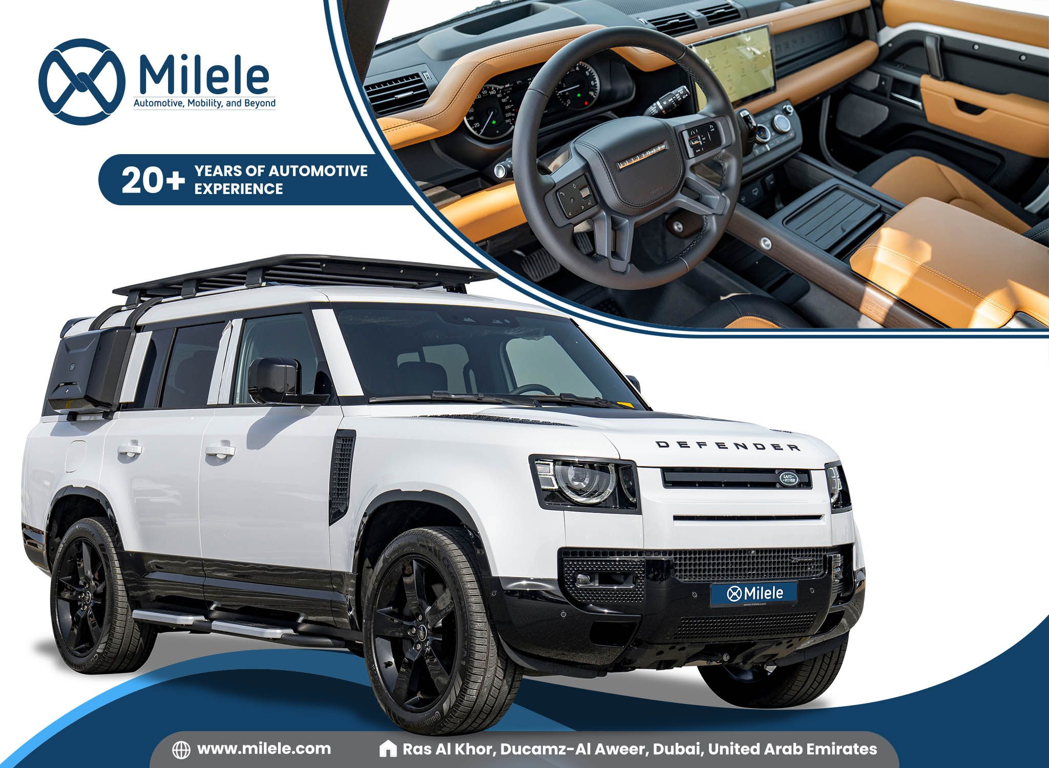 (LHD) LAND ROVER DEFENDER 130 X-DYNAMIC SE P400 ADVENTURE PACKAGE 3.0P AT AWD MY2023 – FUJI WHITE (VC: LDEFENDER1303.0P_2A)